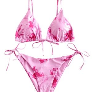 Tie Dye String Bikini Swimsuit